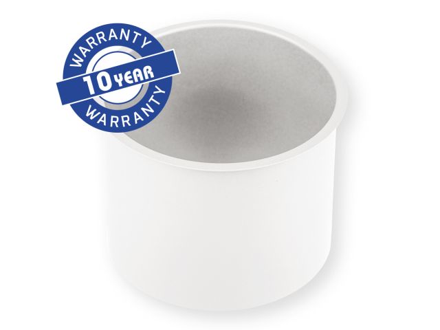 MERIDA STELLA WHITE LINE round countertop ring for a waste bin, white